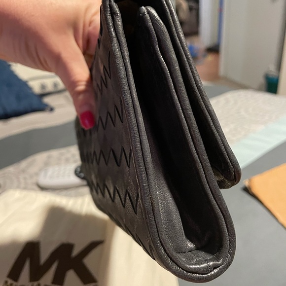 MK Leather Clutch